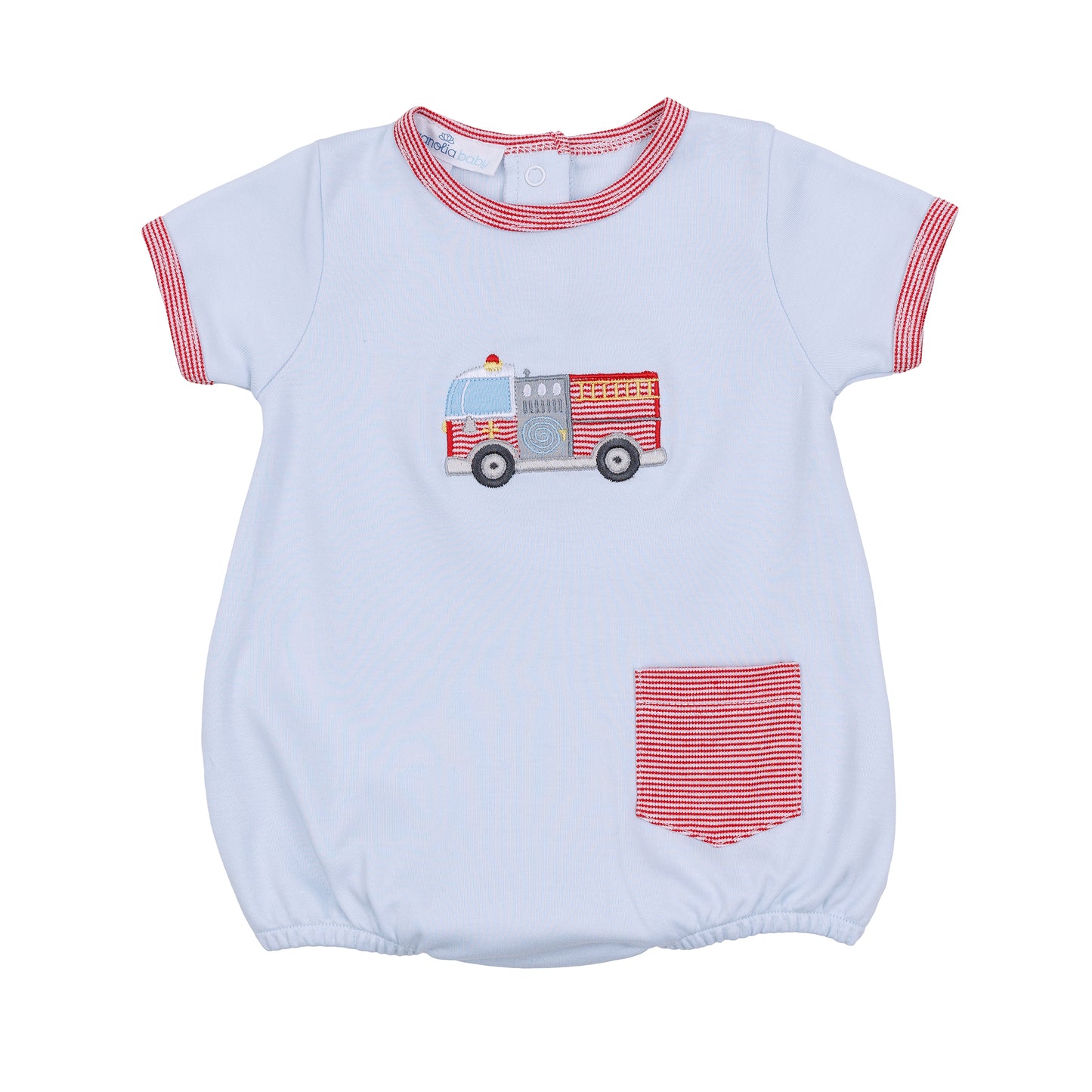Hero Brigade Firetruck Applique Bubble