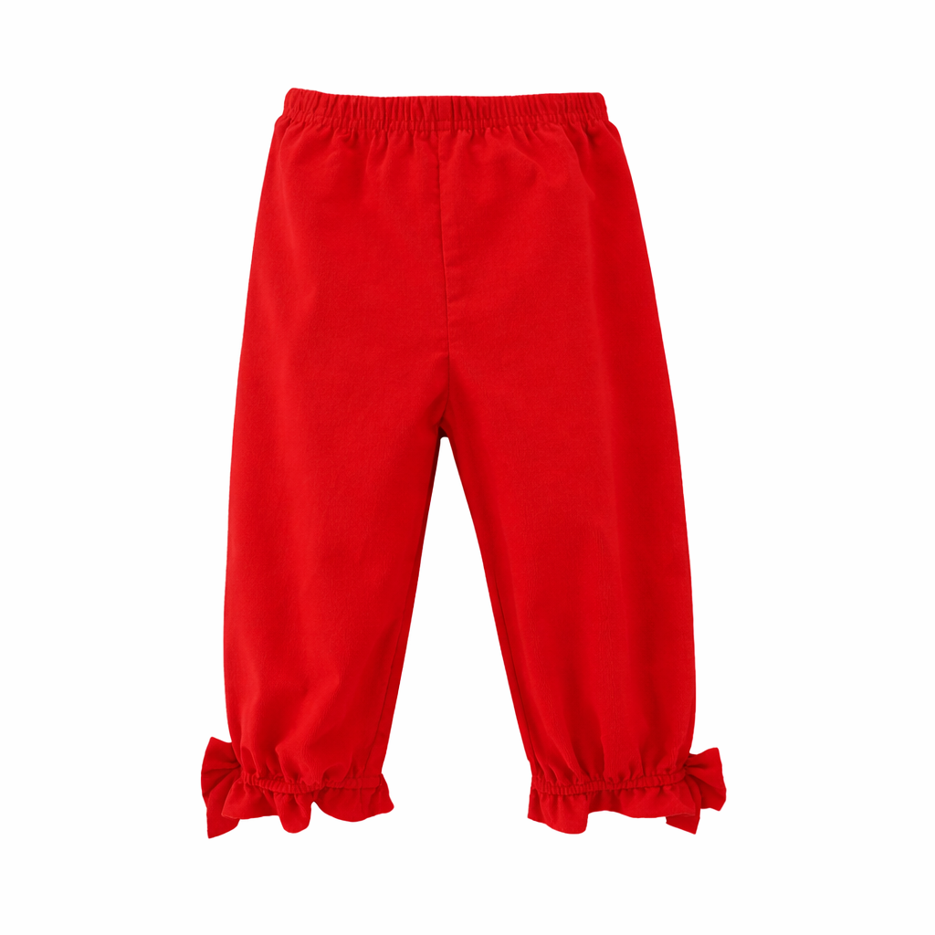 Noelle Bow Pant Red Cord