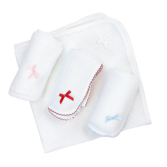 Receiving Blanket w/ Bow - Red