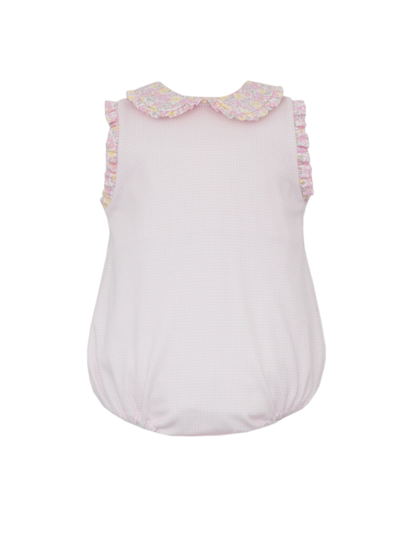 Pink w/ Floral Trim Knit Bubble