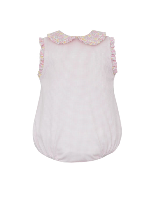 Pink w/ Floral Trim Knit Bubble