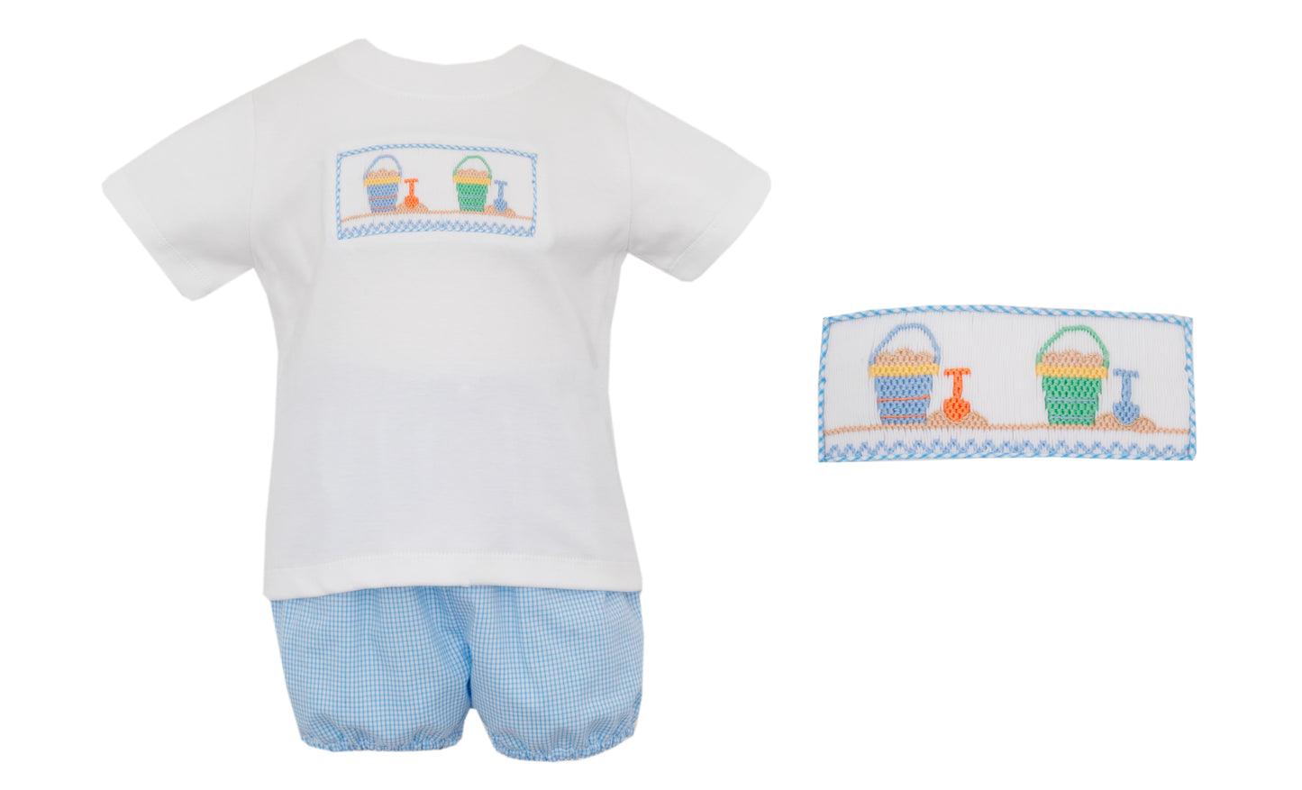 Smocked Sand Pails Boy Short Set