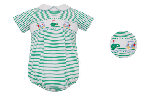 Boy's Golf Green Smock Bubble