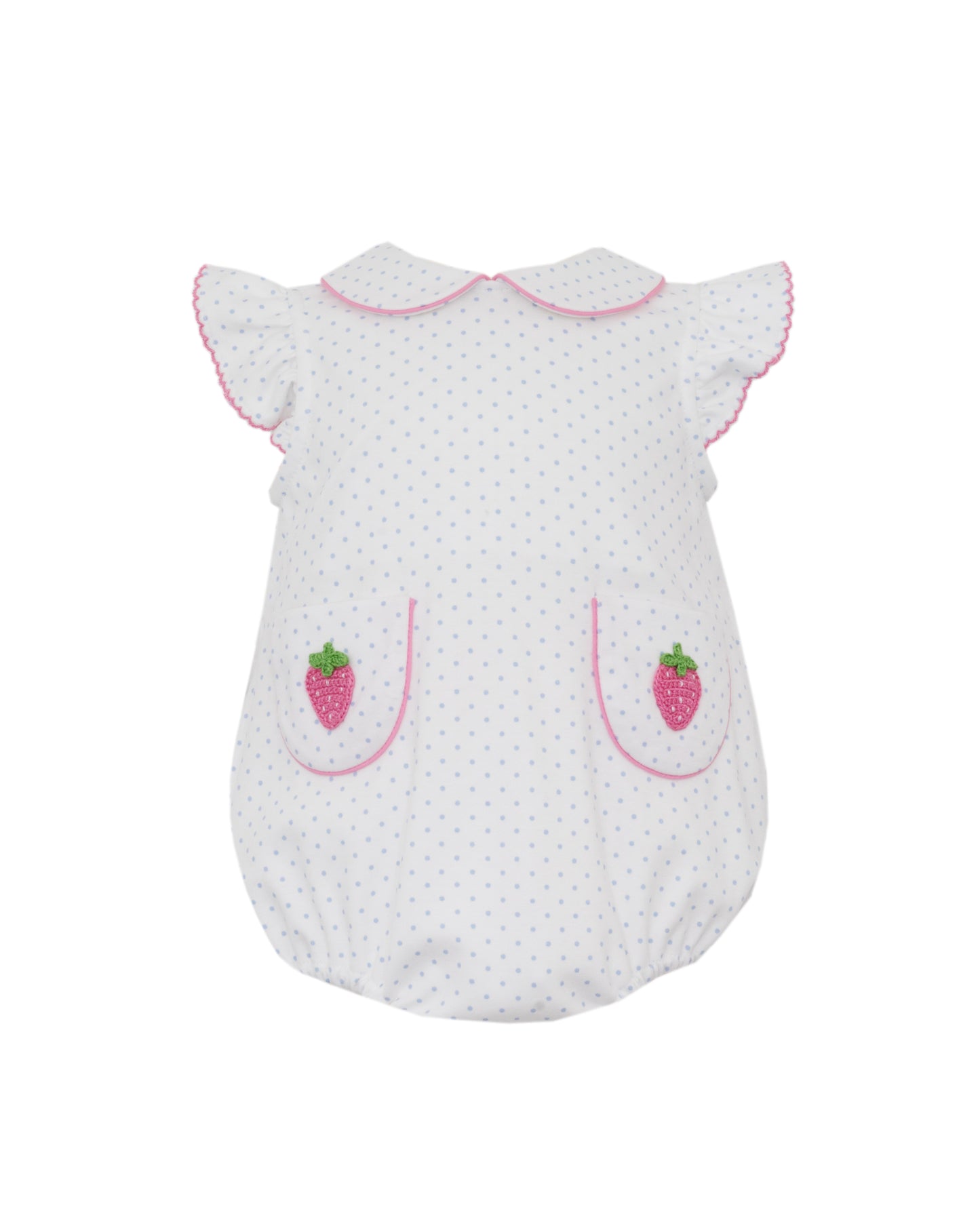 Strawberry Polka-Dot Knit Bubble