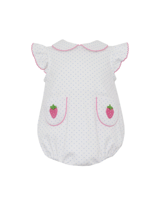 Strawberry Polka-Dot Knit Bubble