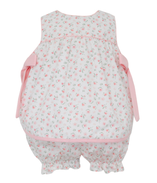 Pink Floral Side Tie Bloomer Set
