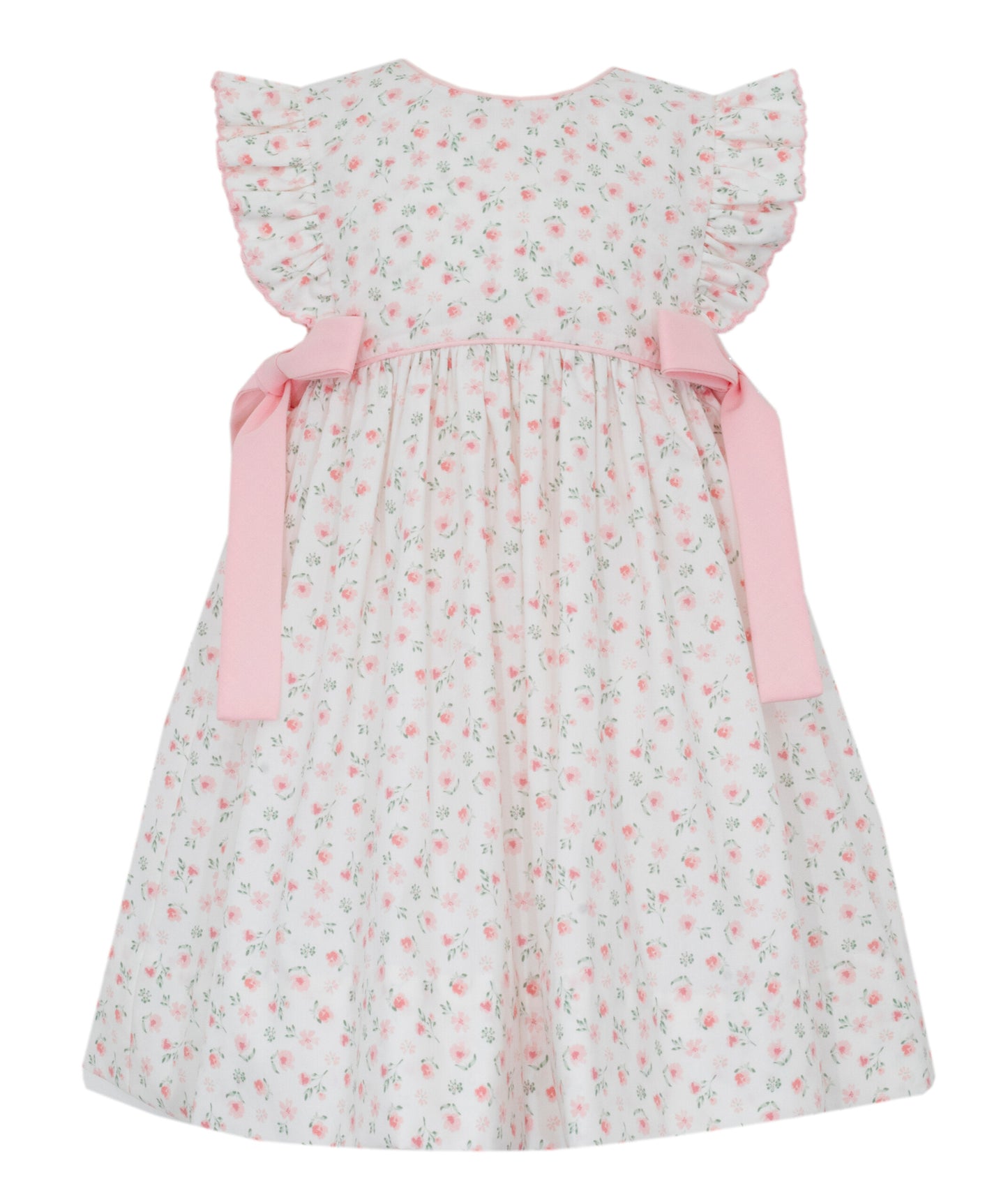 Pink Floral Side Tie Dress