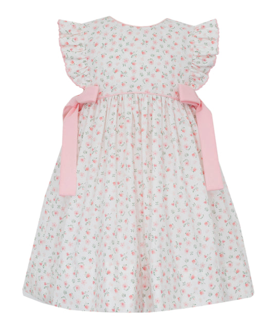 Pink Floral Side Tie Dress