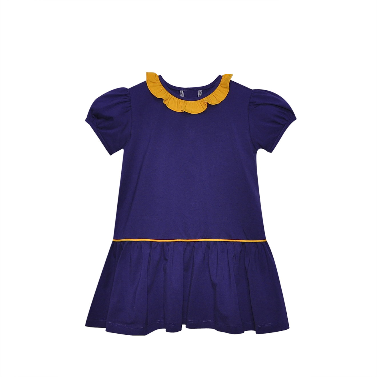 Solid Purple with Gold Knit Dress