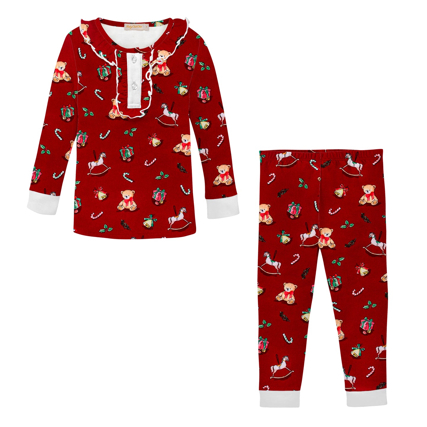 Joyful Christmas Girl PJ Set
