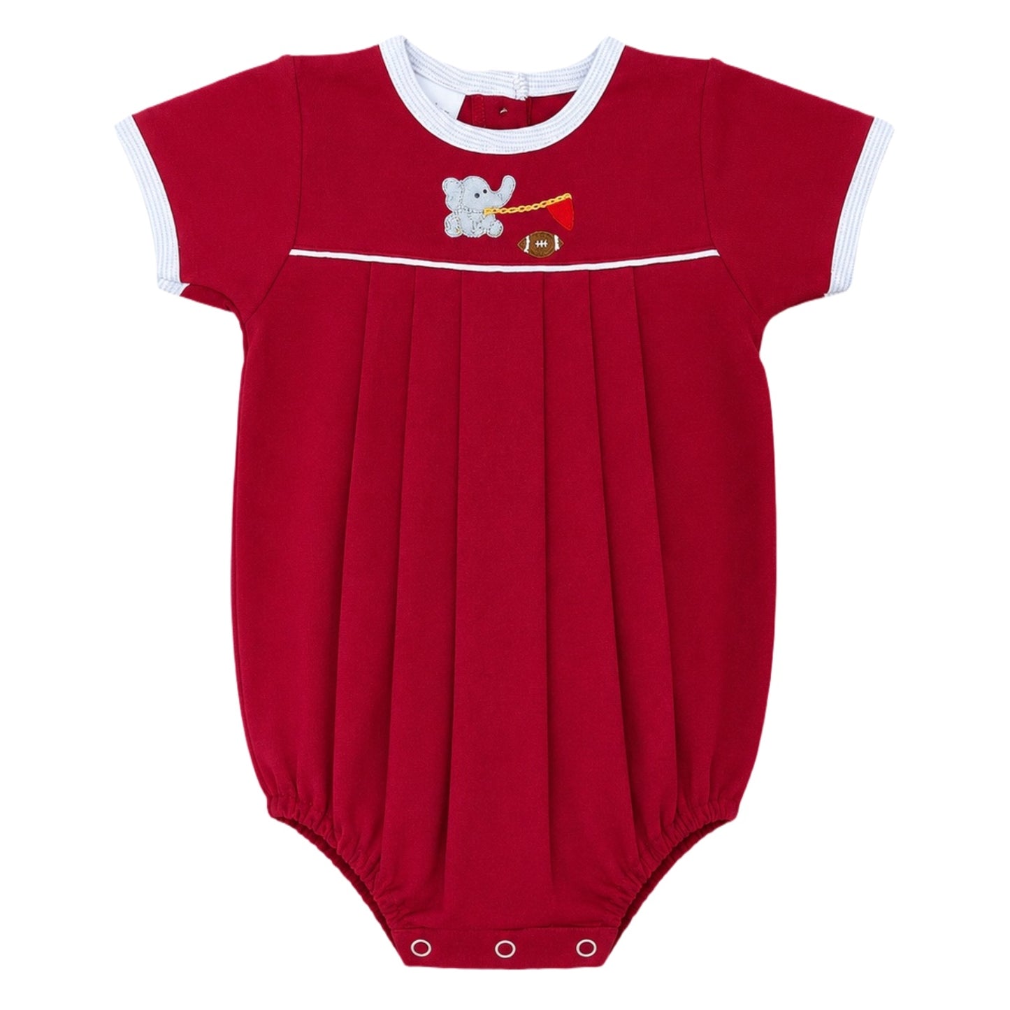 Crimson Baby Elephant Flag Boy Bubble