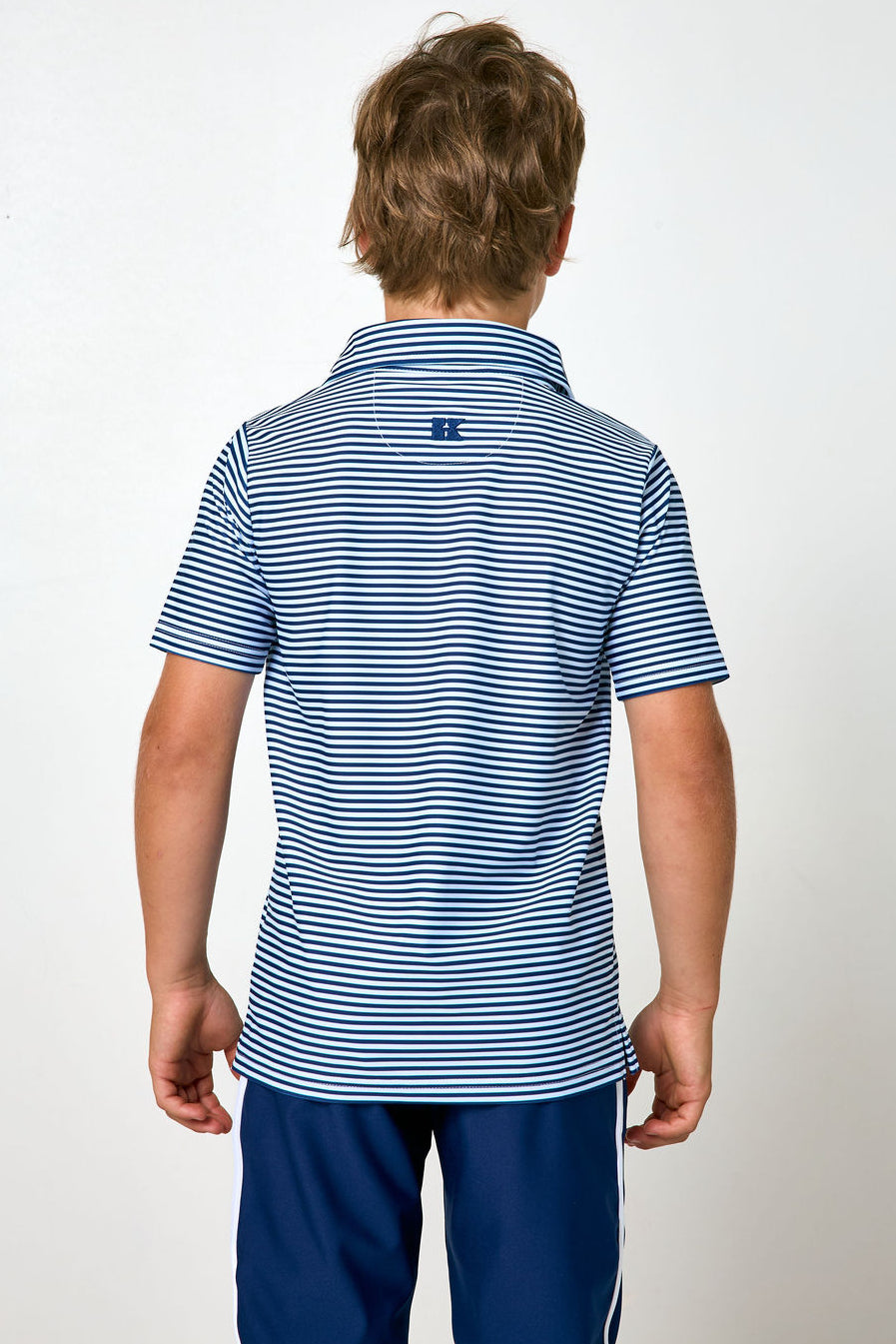 Navy/White Thin Stripe Polo Shirt