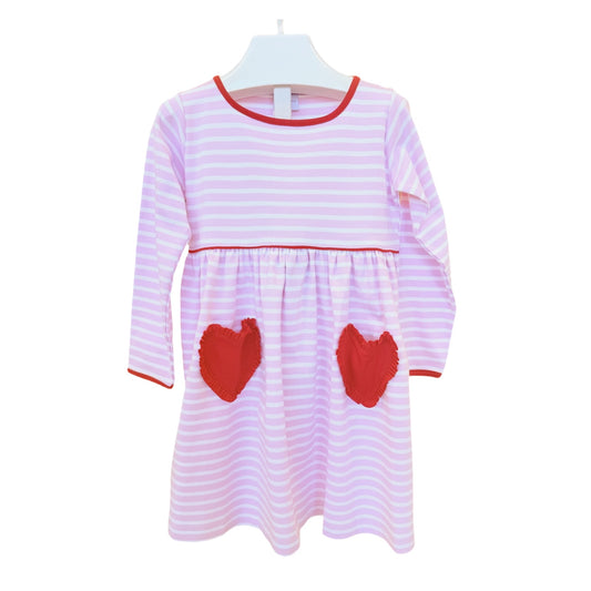 Pink Stripe Heart Dress