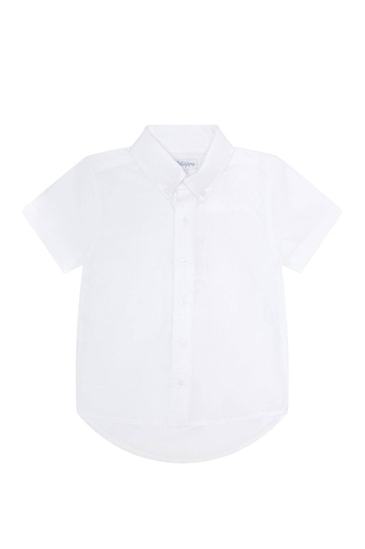 White Short Sleeve Button Up Shirt
